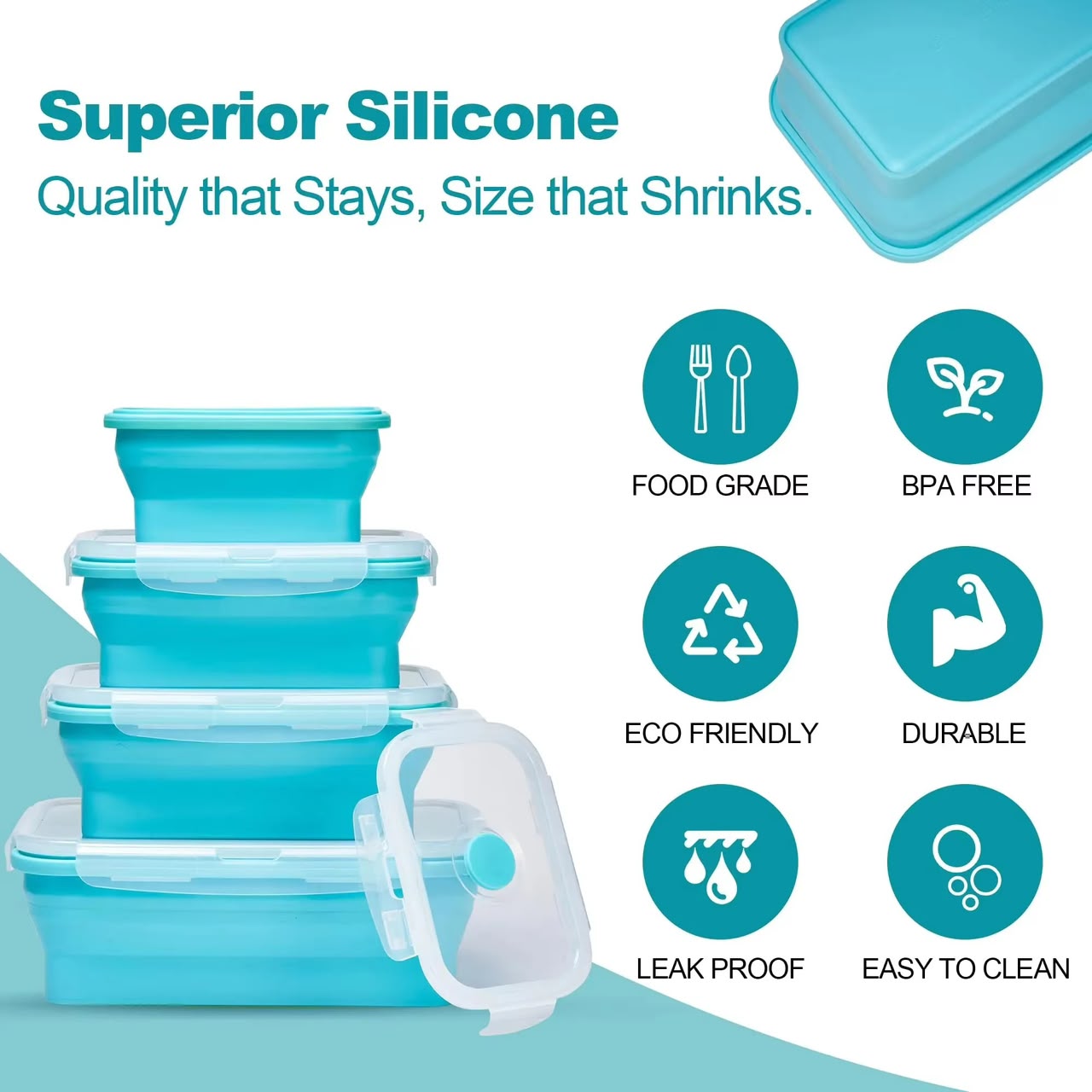 collapsible Silicone Food Storage Container